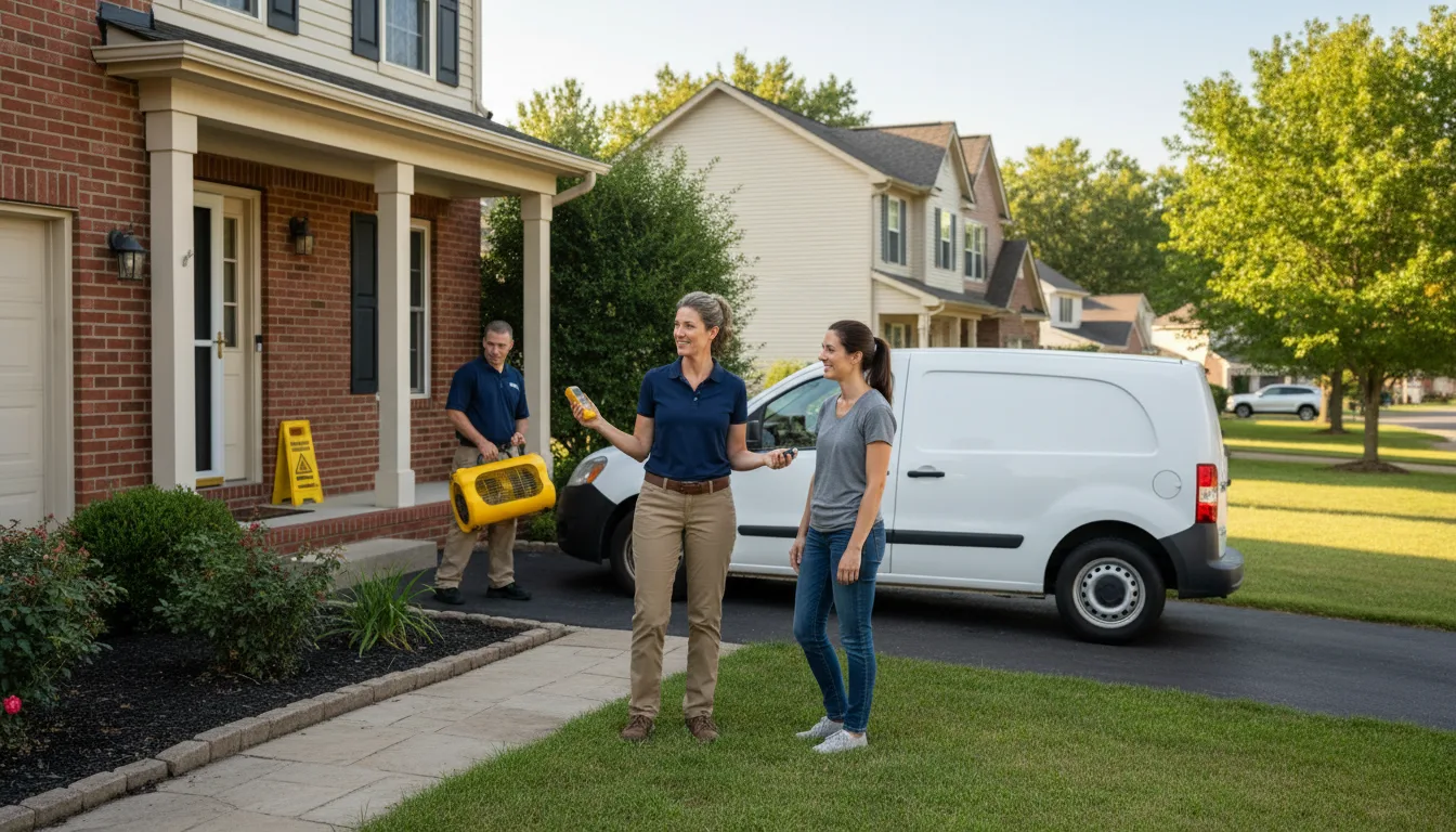 Residential water damage restoration in Campus, IL